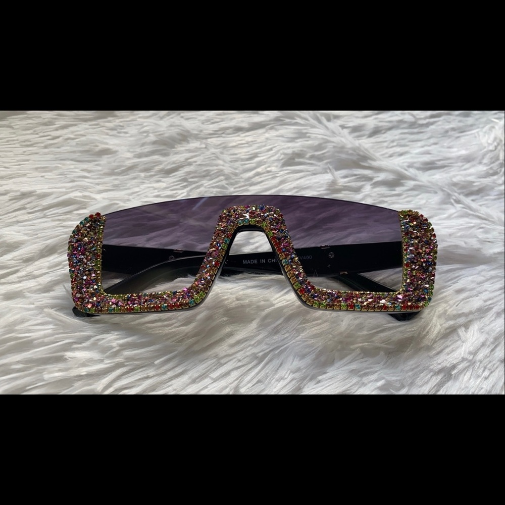 ***NWOT*** Half Frame Rhinestone Sunglasses